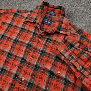 Vintage Allen Solly Nottingham Twill Wool Blend Flannel Shirt Small Tartan Plaid